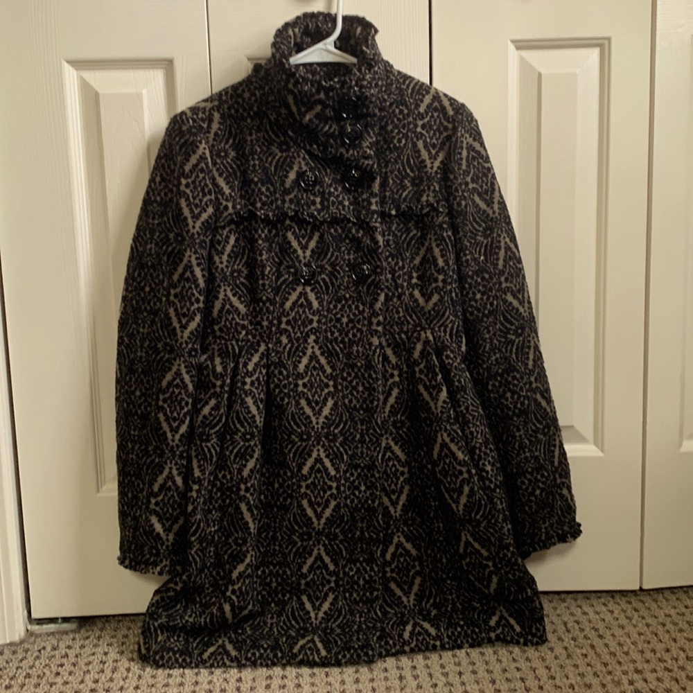Black & Gold Brocade Steve Madden Coat
